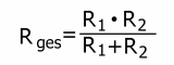 Rges = (R1  · R2) / (R1+R2)