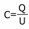 C = Q/U